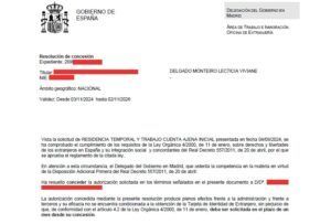 1º Renovación tarjeta de residencia por cuenta ajena inicial